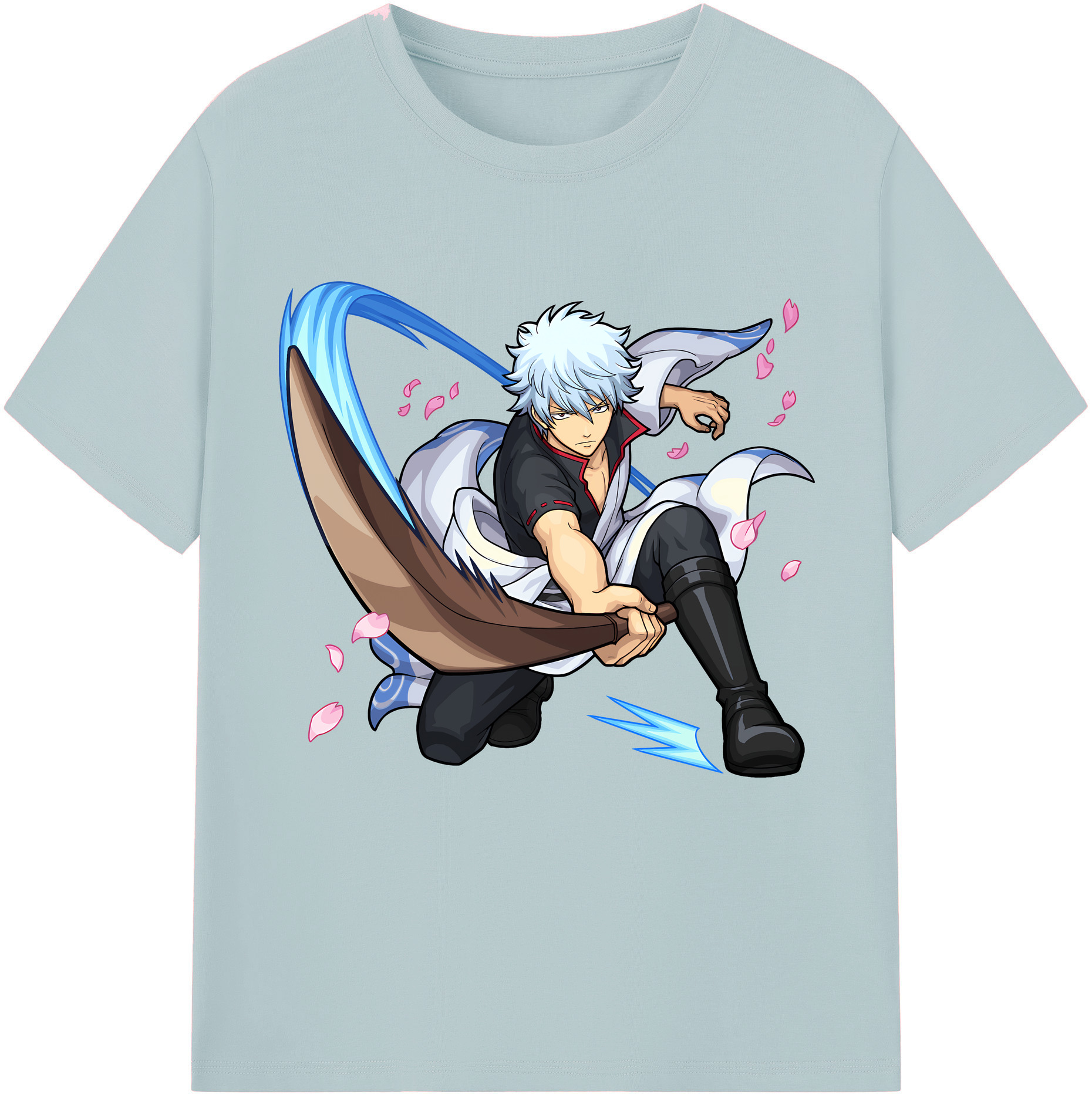 （画像用） ぎんたま 坂田銀時（さかたぎんとき） 神楽 志村新八（しむら しんぱち） GINTAMA Sakata Gintoki Kagura Shimura Shinpachi 綿100％半袖Tシャツ（フロントプリント）